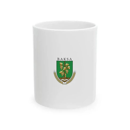 Flag of Baksa Hungary vertical (Hungary) White Coffee Mug 11oz - Go Mug Yourself