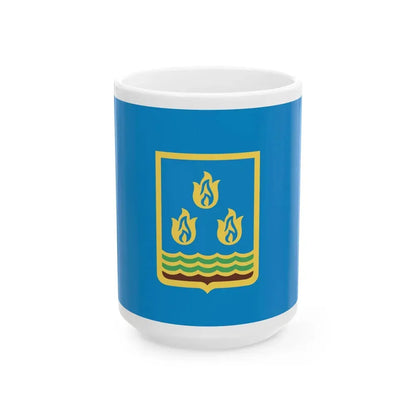 Flag of Baku Azerbaijan (Azerbaijan) White Coffee Mug 15oz - Go Mug Yourself