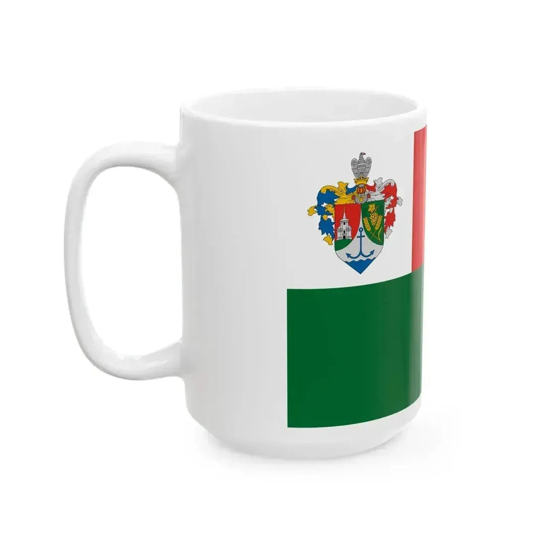 Flag of Balatonlelle (Hungary) White Coffee Mug - Go Mug Yourself