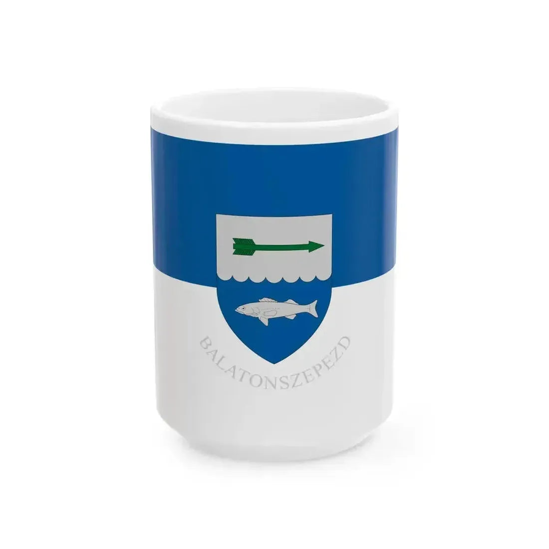 Flag of Balatonszepezd (Hungary) White Coffee Mug 15oz - Go Mug Yourself