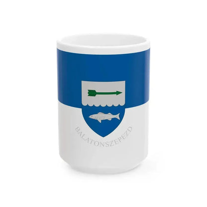 Flag of Balatonszepezd (Hungary) White Coffee Mug 15oz - Go Mug Yourself