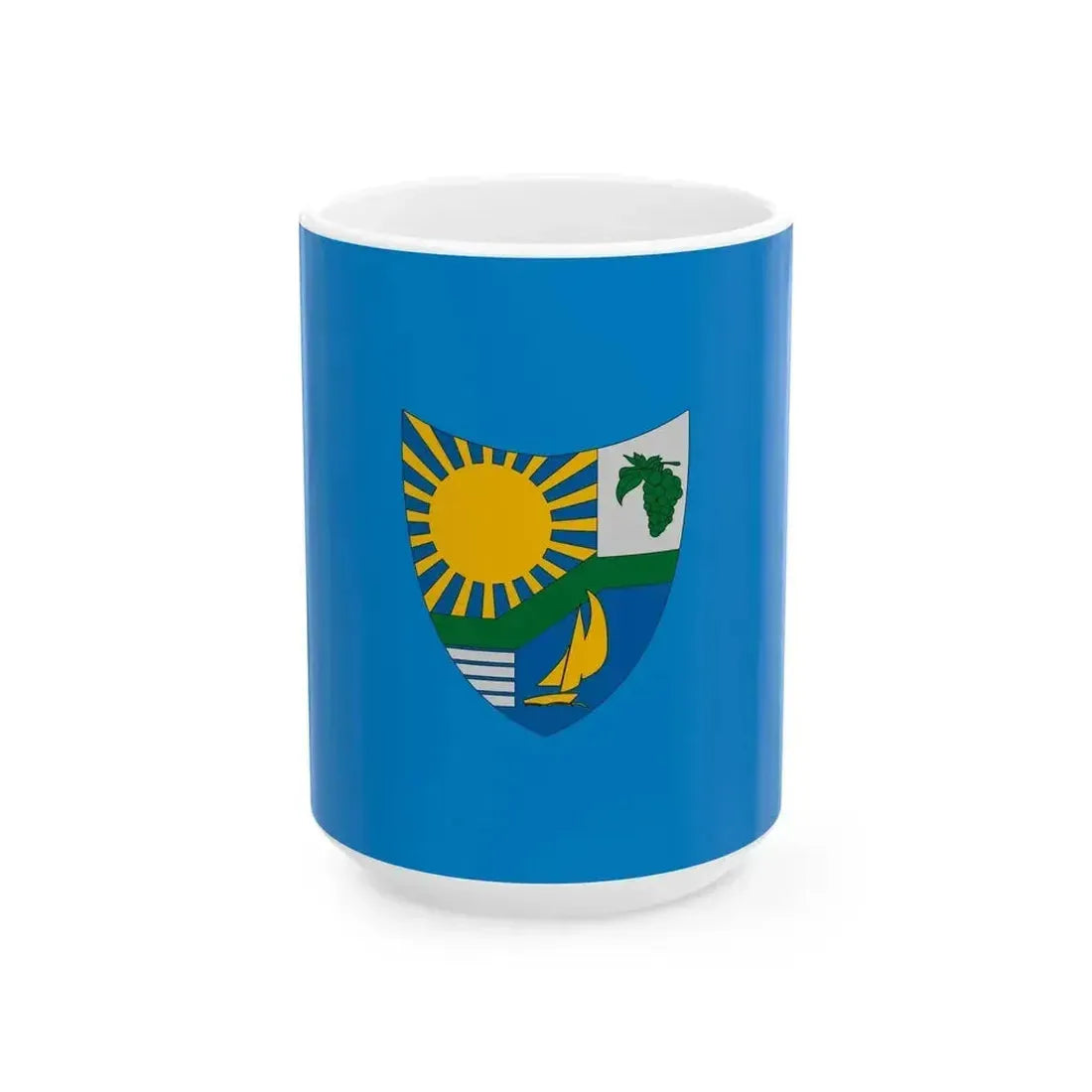 Flag of Balatonvilagos (Hungary) White Coffee Mug 15oz - Go Mug Yourself