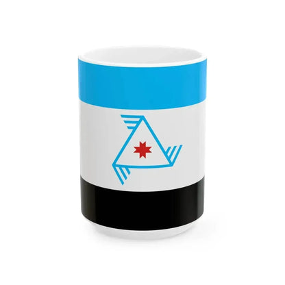 Flag of Balezino Region Udmurtia (Russia) White Coffee Mug 15oz - Go Mug Yourself