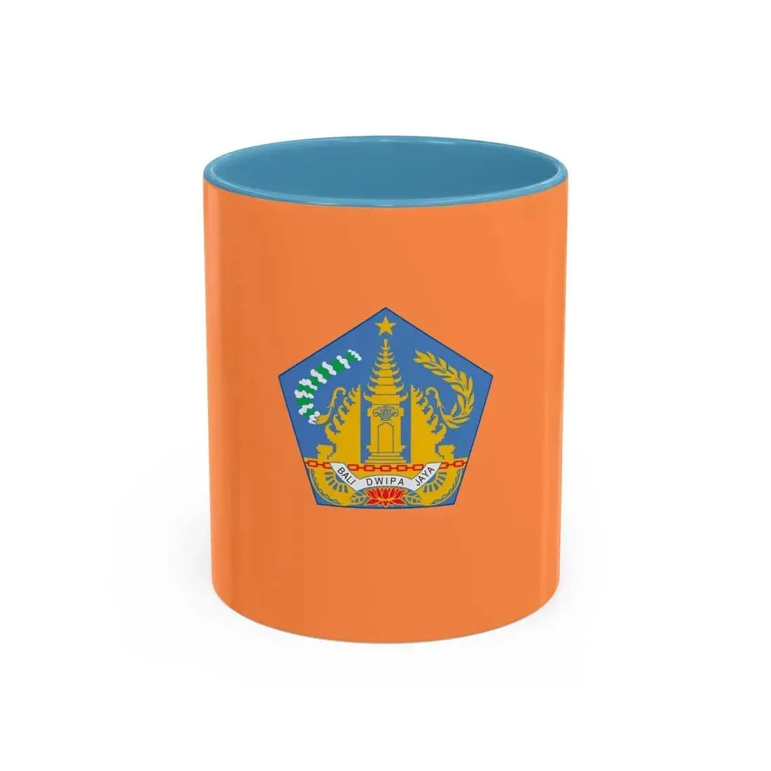 Flag of Bali Indonesia - Accent Coffee Mug 11oz Light Blue - Go Mug Yourself