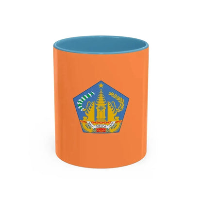 Flag of Bali Indonesia - Accent Coffee Mug 11oz Light Blue - Go Mug Yourself