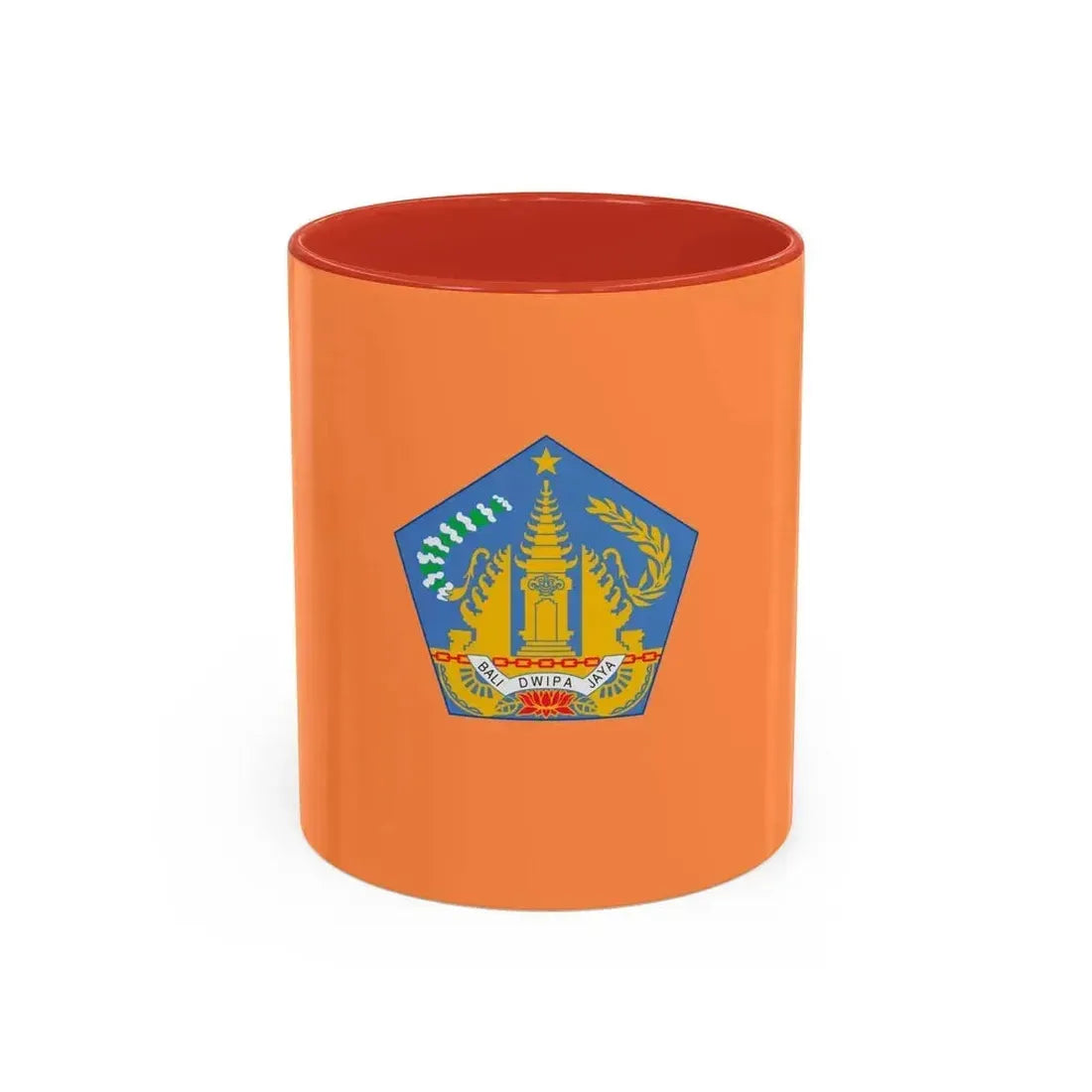 Flag of Bali Indonesia - Accent Coffee Mug 11oz Red - Go Mug Yourself