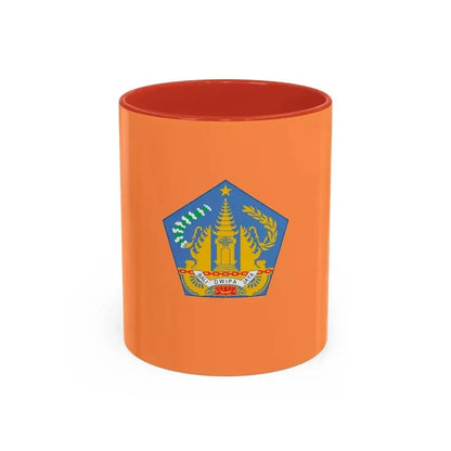 Flag of Bali Indonesia - Accent Coffee Mug 11oz Red - Go Mug Yourself