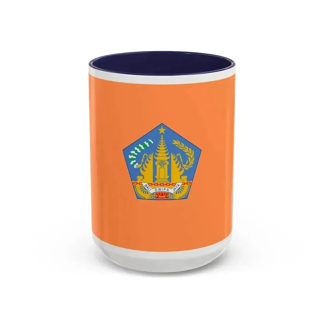 Flag of Bali Indonesia - Accent Coffee Mug 15oz Navy - Go Mug Yourself