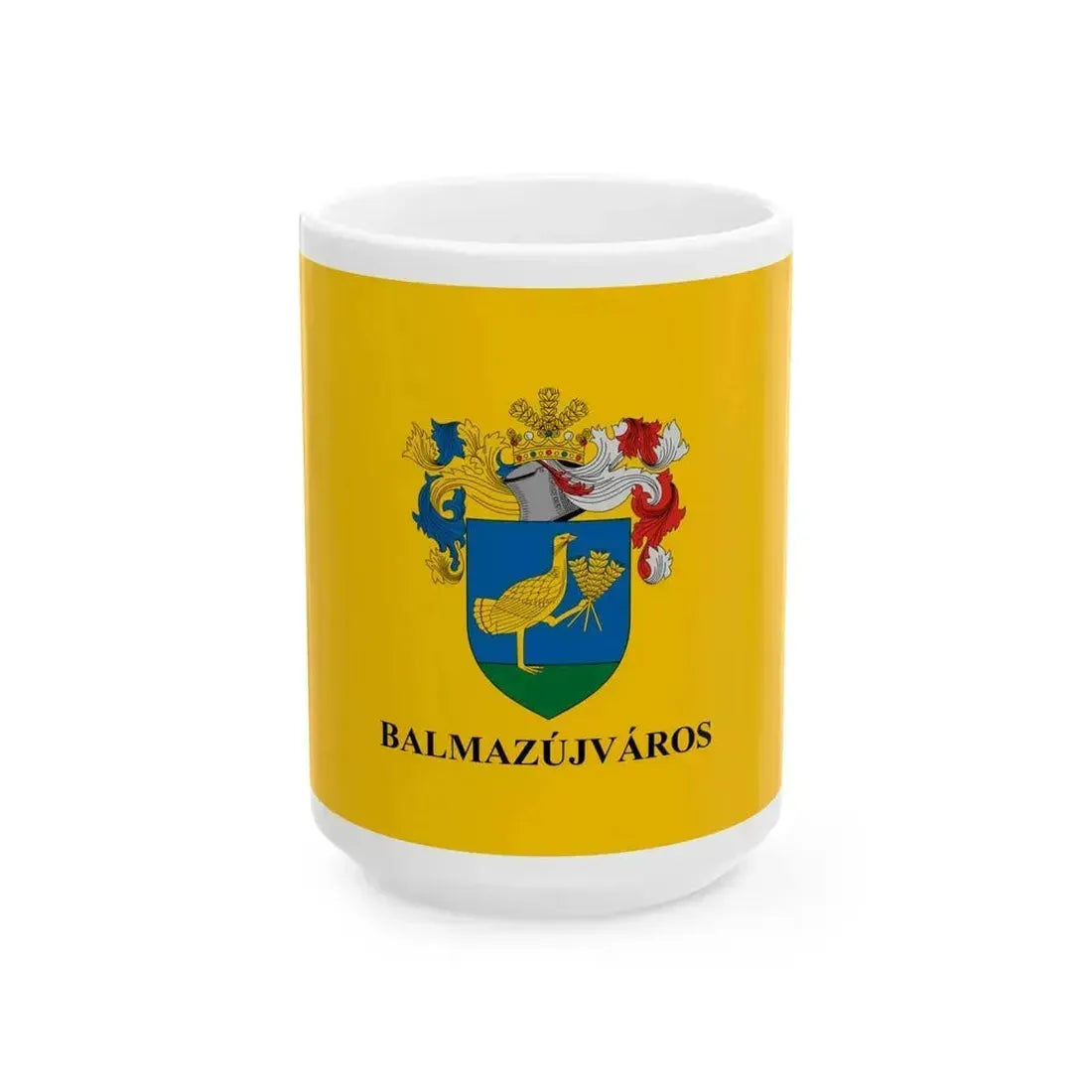 Flag of Balmazujvaros (Hungary) White Coffee Mug 15oz - Go Mug Yourself