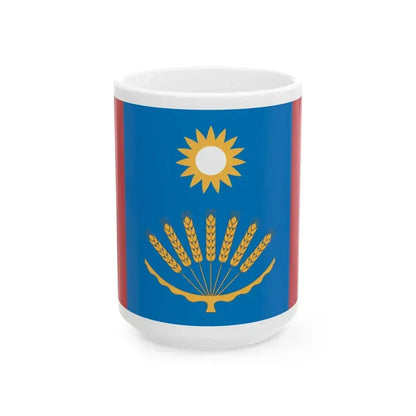 Flag of Baltachevsky rayon (Russia) White Coffee Mug 15oz - Go Mug Yourself
