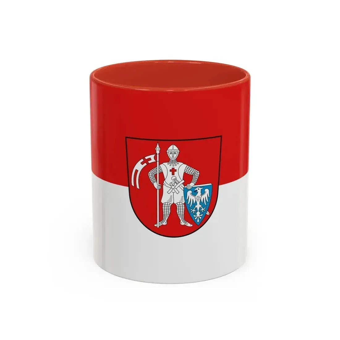 Flag of Bamberg 2 Germany - Accent Coffee Mug 11oz Red - Go Mug Yourself