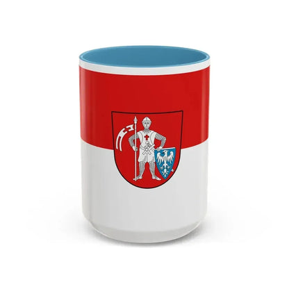 Flag of Bamberg 2 Germany - Accent Coffee Mug 15oz Light Blue - Go Mug Yourself