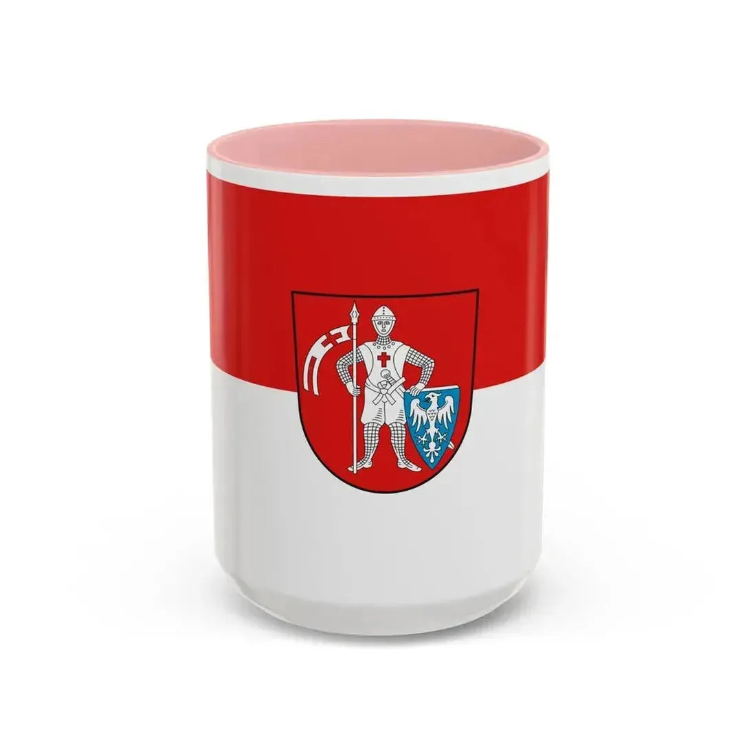 Flag of Bamberg 2 Germany - Accent Coffee Mug 15oz Pink - Go Mug Yourself