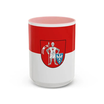 Flag of Bamberg 2 Germany - Accent Coffee Mug 15oz Pink - Go Mug Yourself