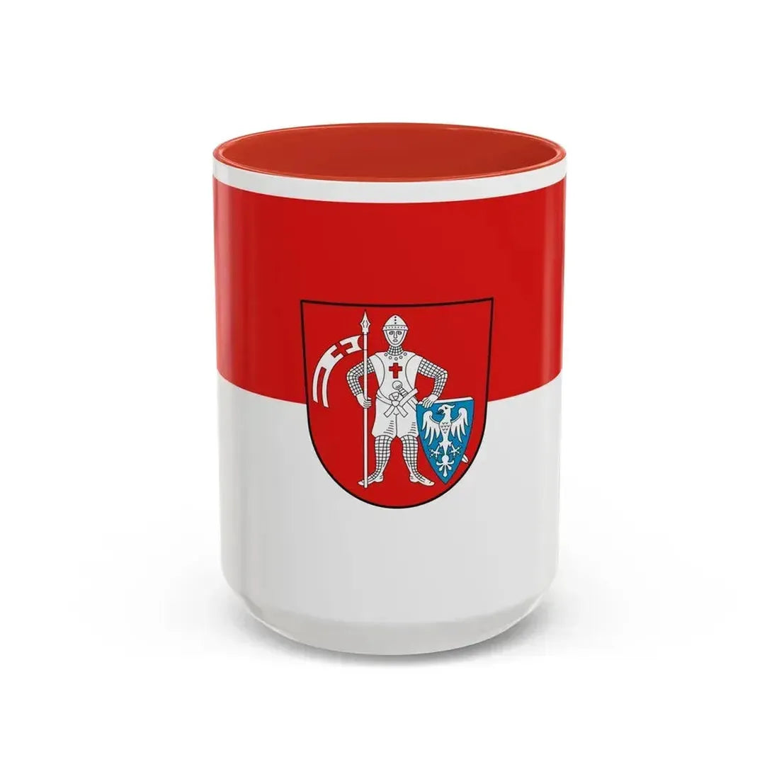 Flag of Bamberg 2 Germany - Accent Coffee Mug 15oz Red - Go Mug Yourself