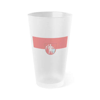 Flag of Bamberg 2 Germany - Frosted Pint Glass 16oz-16oz-Frosted-Go Mug Yourself