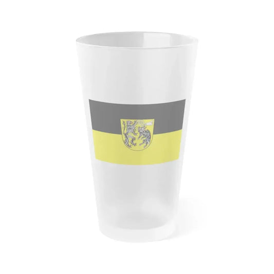 Flag of Bamberg Germany - Frosted Pint Glass 16oz 16oz Frosted - Go Mug Yourself
