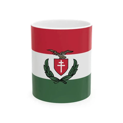 Flag of Banate of Leitha (Austria) White Coffee Mug 11oz - Go Mug Yourself