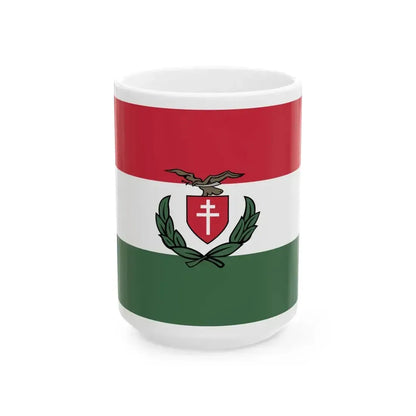 Flag of Banate of Leitha (Austria) White Coffee Mug 15oz - Go Mug Yourself