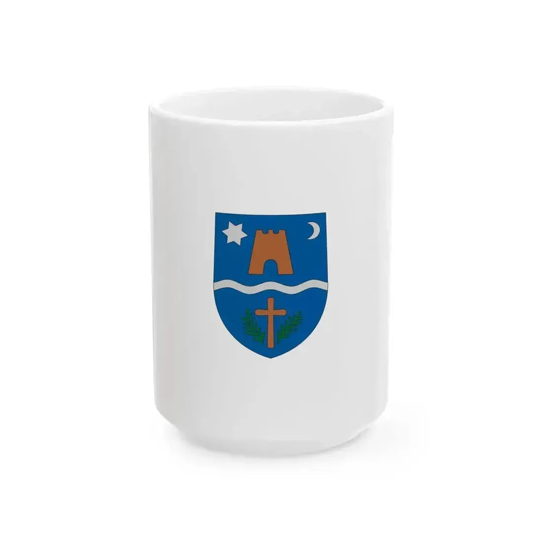 Flag of Band (Hungary) White Coffee Mug 15oz - Go Mug Yourself
