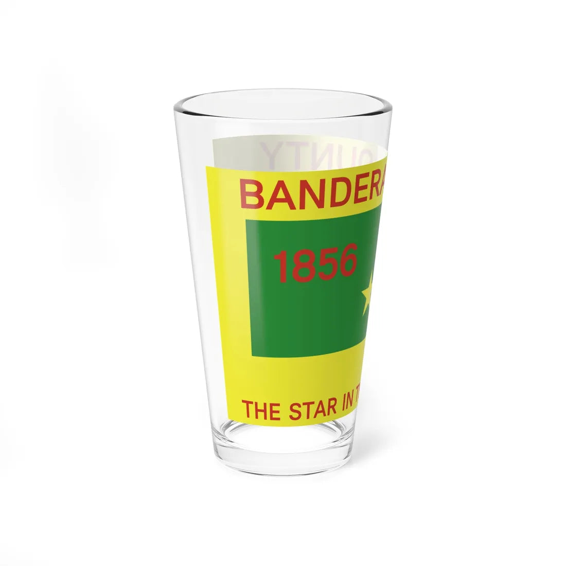 Flag of Bandera County Texas (United States) Pint Glass 16oz - Go Mug Yourself
