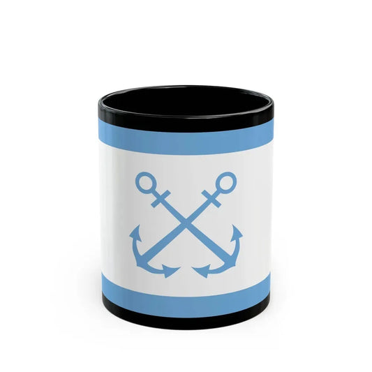 Flag of Bandera de Prefectura Naval Argentina - Black Coffee Mug 11oz - Go Mug Yourself