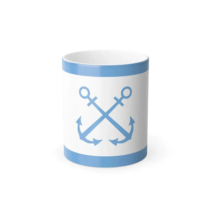 Flag of Bandera de Prefectura Naval Argentina - Color Changing Coffee Mug 11oz - Go Mug Yourself