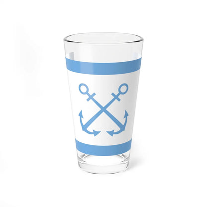 Flag of Bandera de Prefectura Naval Argentina - Pint Glass 16oz-16oz-Go Mug Yourself