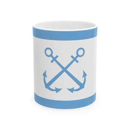Flag of Bandera de Prefectura Naval Argentina - White Coffee Mug 11oz - Go Mug Yourself