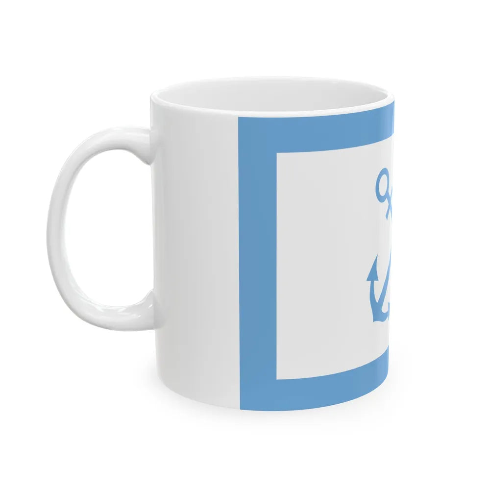 Flag of Bandera de Prefectura Naval Argentina - White Coffee Mug-Go Mug Yourself