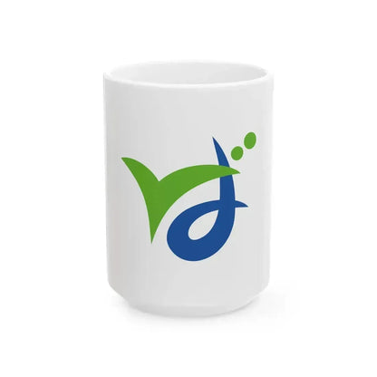 Flag of Bando Ibaraki (Japan) White Coffee Mug 15oz - Go Mug Yourself