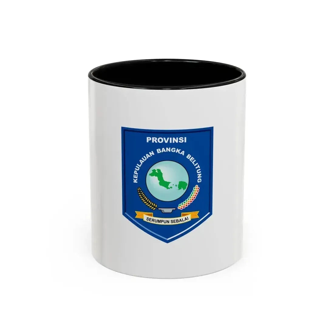 Flag of Bangka Belitung Indonesia - Accent Coffee Mug 11oz Black - Go Mug Yourself