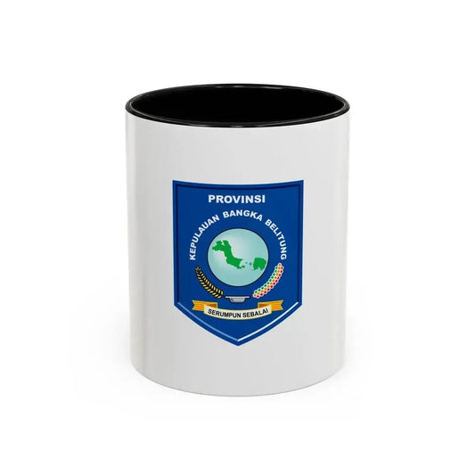 Flag of Bangka Belitung Indonesia - Accent Coffee Mug 11oz Black - Go Mug Yourself