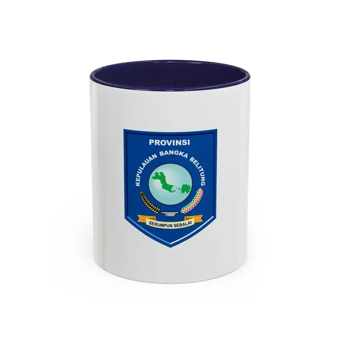 Flag of Bangka Belitung Indonesia - Accent Coffee Mug 11oz Navy - Go Mug Yourself