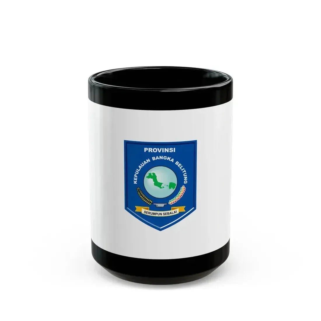 Flag of Bangka Belitung Indonesia - Black Coffee Mug 15oz - Go Mug Yourself
