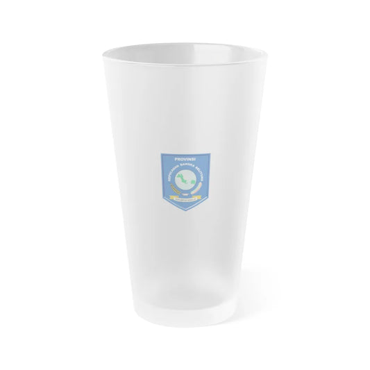 Flag of Bangka Belitung Indonesia - Frosted Pint Glass 16oz-16oz-Frosted-Go Mug Yourself