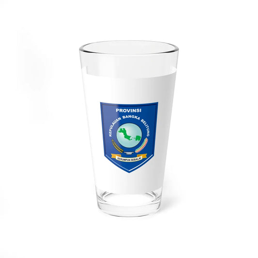 Flag of Bangka Belitung Indonesia - Pint Glass 16oz-16oz-Go Mug Yourself