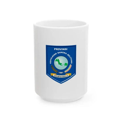 Flag of Bangka Belitung Indonesia - White Coffee Mug 15oz - Go Mug Yourself