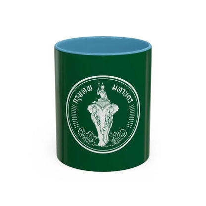 Flag of Bangkok Thailand - Accent Coffee Mug 11oz Light Blue - Go Mug Yourself