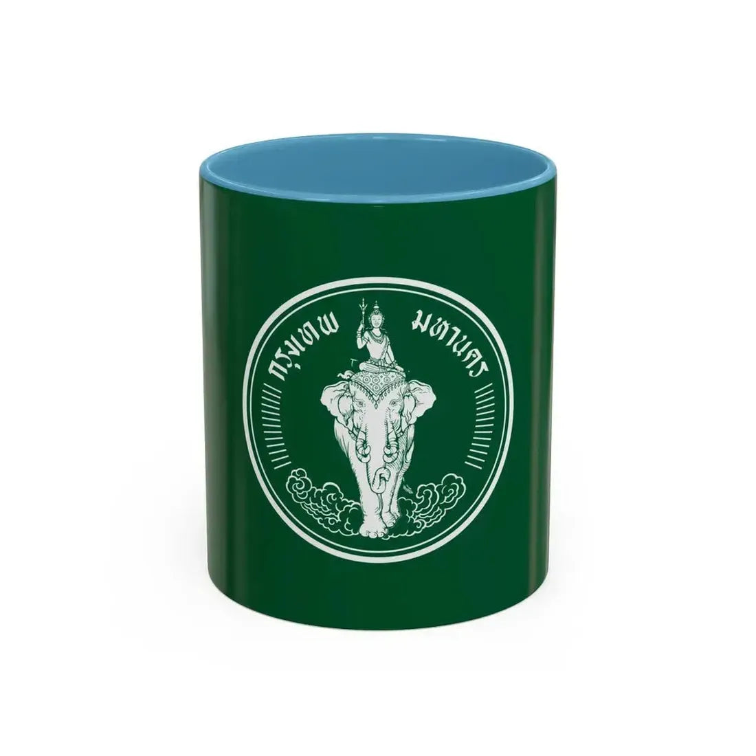 Flag of Bangkok Thailand - Accent Coffee Mug 11oz Light Blue - Go Mug Yourself