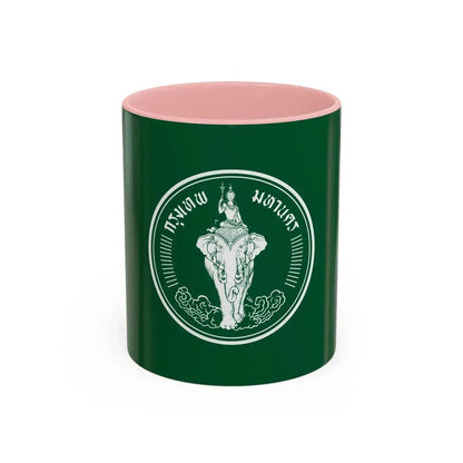 Flag of Bangkok Thailand - Accent Coffee Mug 11oz Pink - Go Mug Yourself