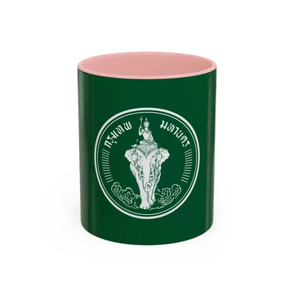 Flag of Bangkok Thailand - Accent Coffee Mug 11oz Pink - Go Mug Yourself