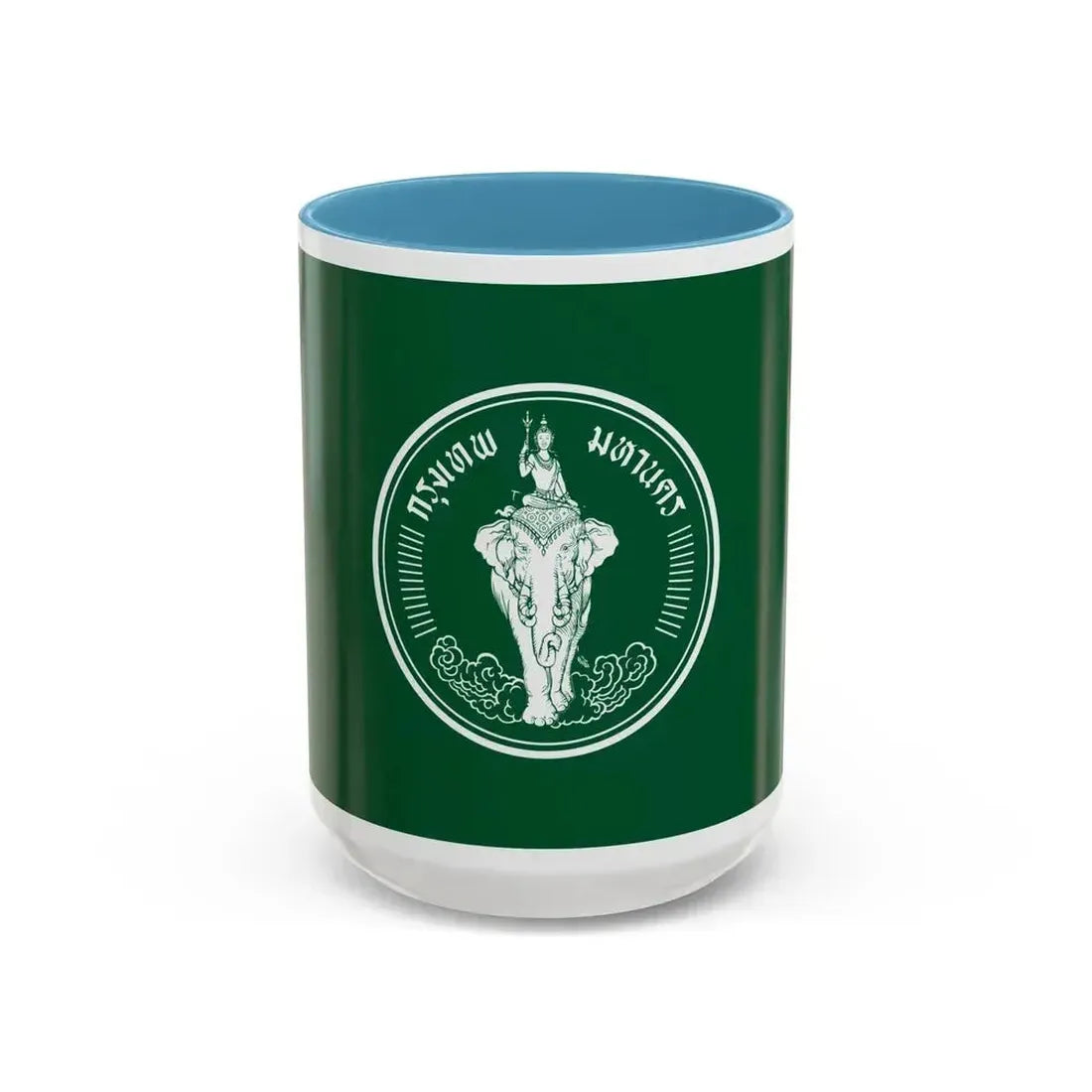 Flag of Bangkok Thailand - Accent Coffee Mug 15oz Light Blue - Go Mug Yourself