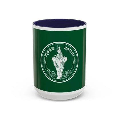 Flag of Bangkok Thailand - Accent Coffee Mug 15oz Navy - Go Mug Yourself