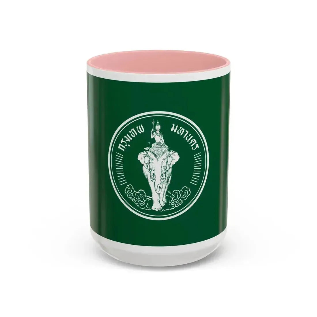 Flag of Bangkok Thailand - Accent Coffee Mug 15oz Pink - Go Mug Yourself