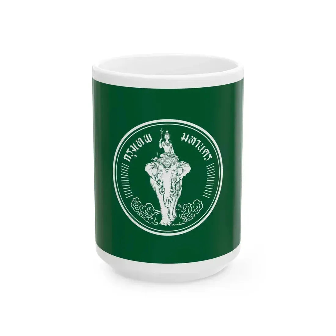 Flag of Bangkok Thailand - White Coffee Mug 15oz - Go Mug Yourself