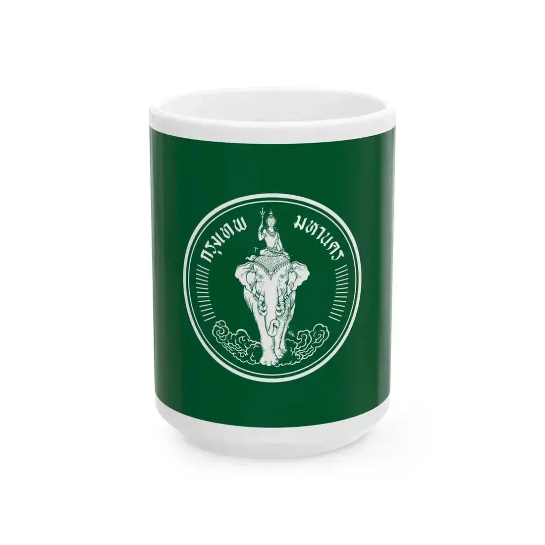 Flag of Bangkok Thailand - White Coffee Mug 15oz - Go Mug Yourself