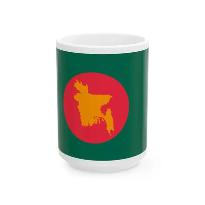 Flag of Bangladesh 1971 3-2 (Bangladesh) White Coffee Mug 15oz - Go Mug Yourself