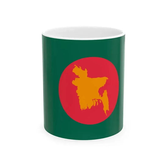 Flag of Bangladesh 1971 reverse 3-2 (Bangladesh) White Coffee Mug 11oz - Go Mug Yourself