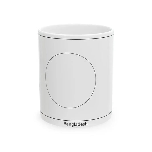 Flag of Bangladesh colouring page (Bangladesh) White Coffee Mug 11oz - Go Mug Yourself